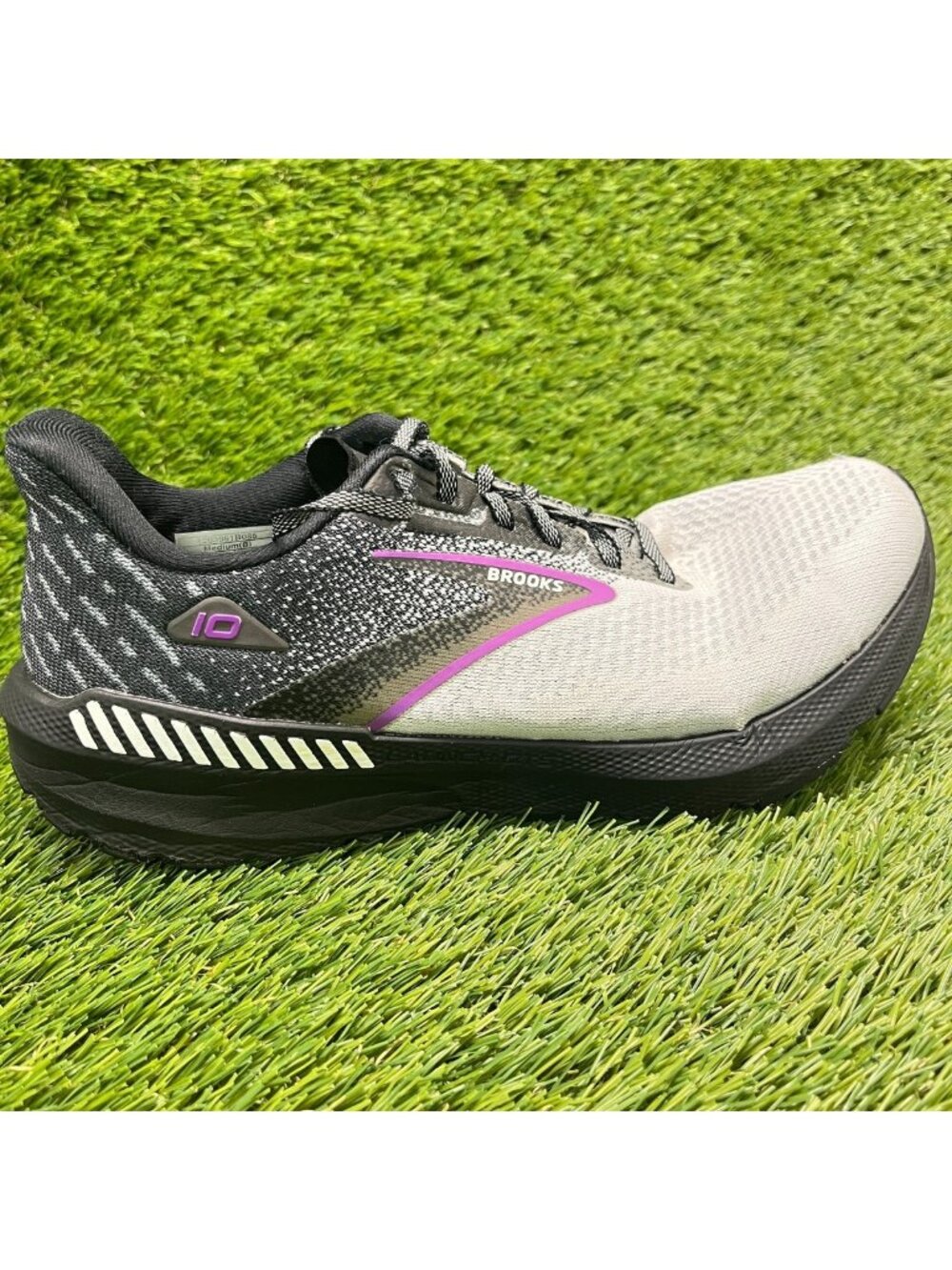 Brooks Launch GTS 10 Womens Size 9 Gray Black Athletic Running Shoes Sneakers